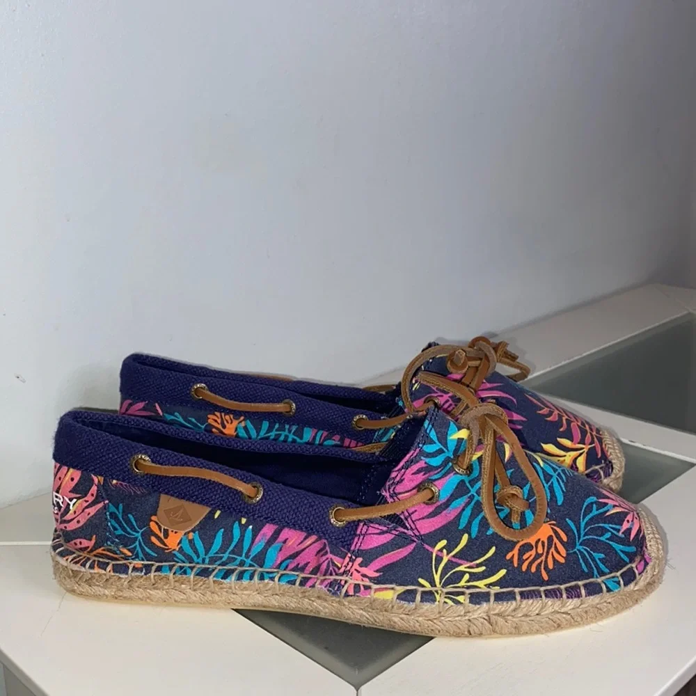 Sperry Katama Cape Espadrille Seaweed Flats Women’s Size 7.5-NWOB